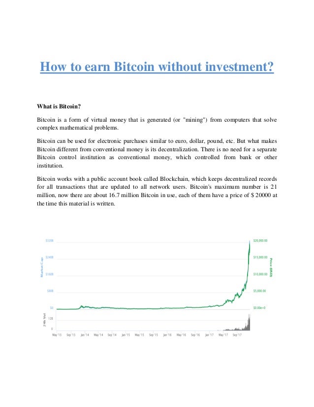 Earn Bitcoin !   With Zero Investment - 